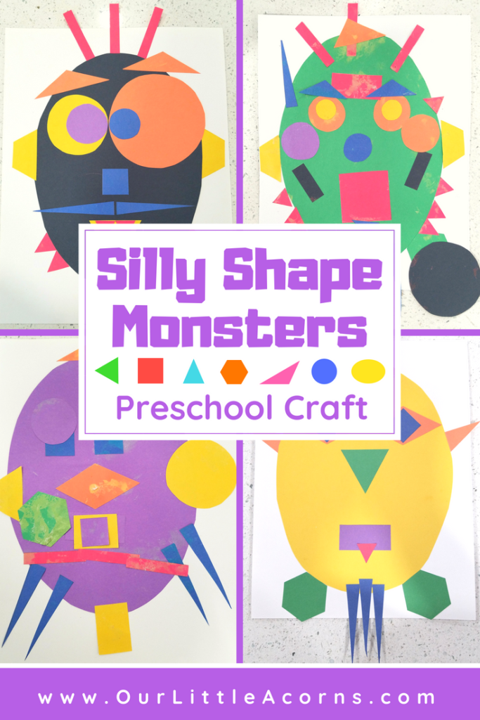 Silly Shape Monster Preschool Craft